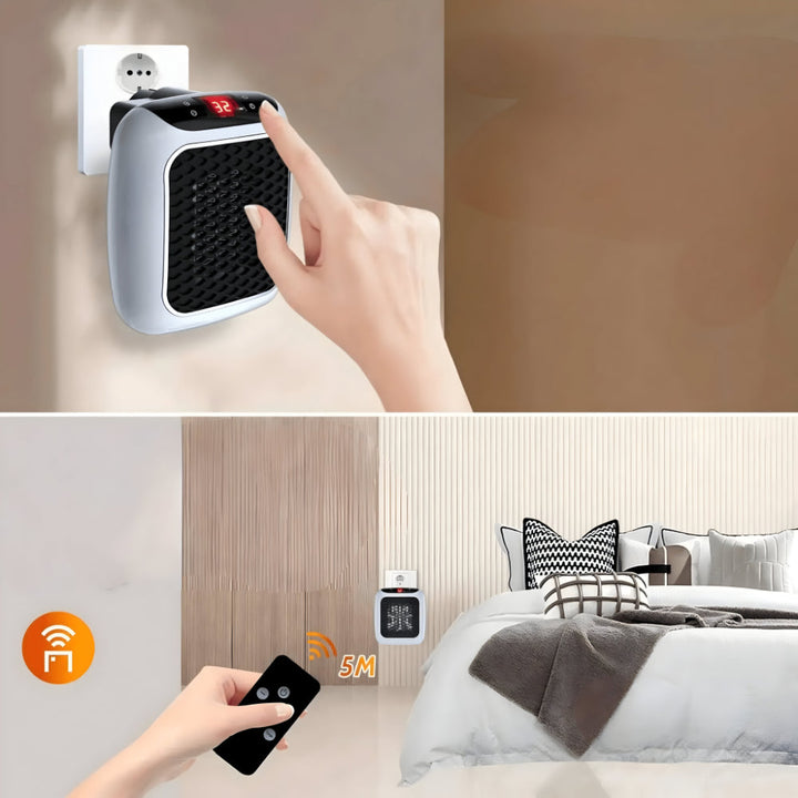 Heat Hollow™ Ceramic Wall Heater with Thermostat, 16–32 °C