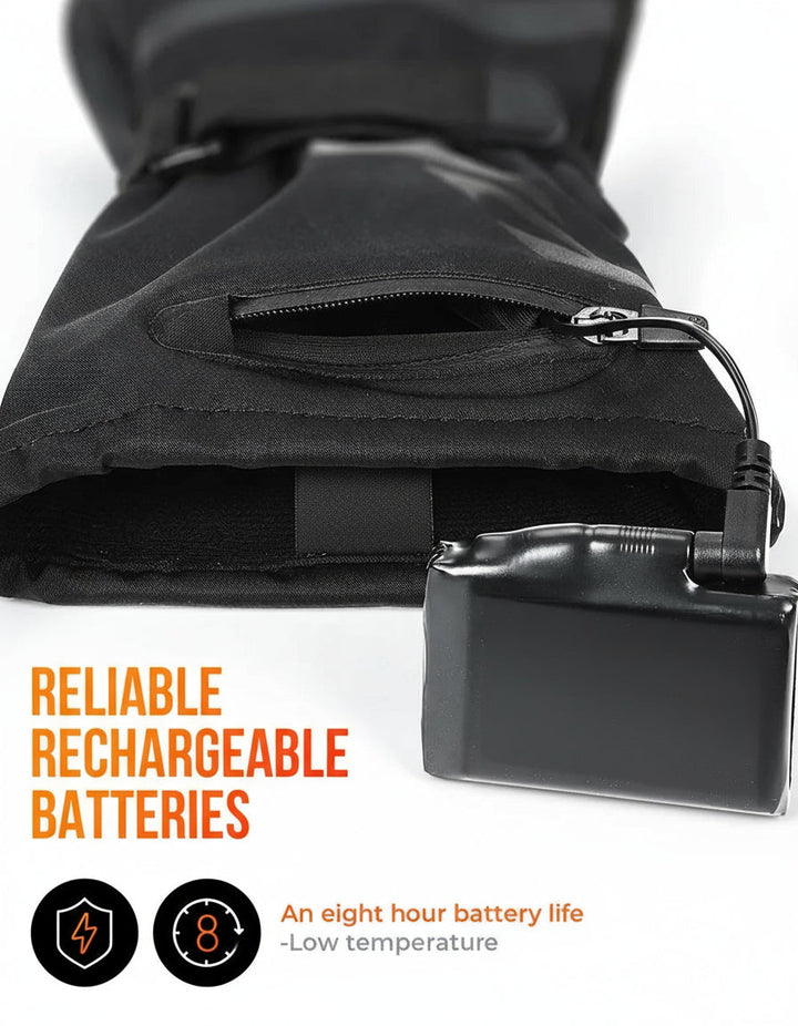 Waterproof Heated Ski Gloves with 2500mAh Rechargeable Battery
