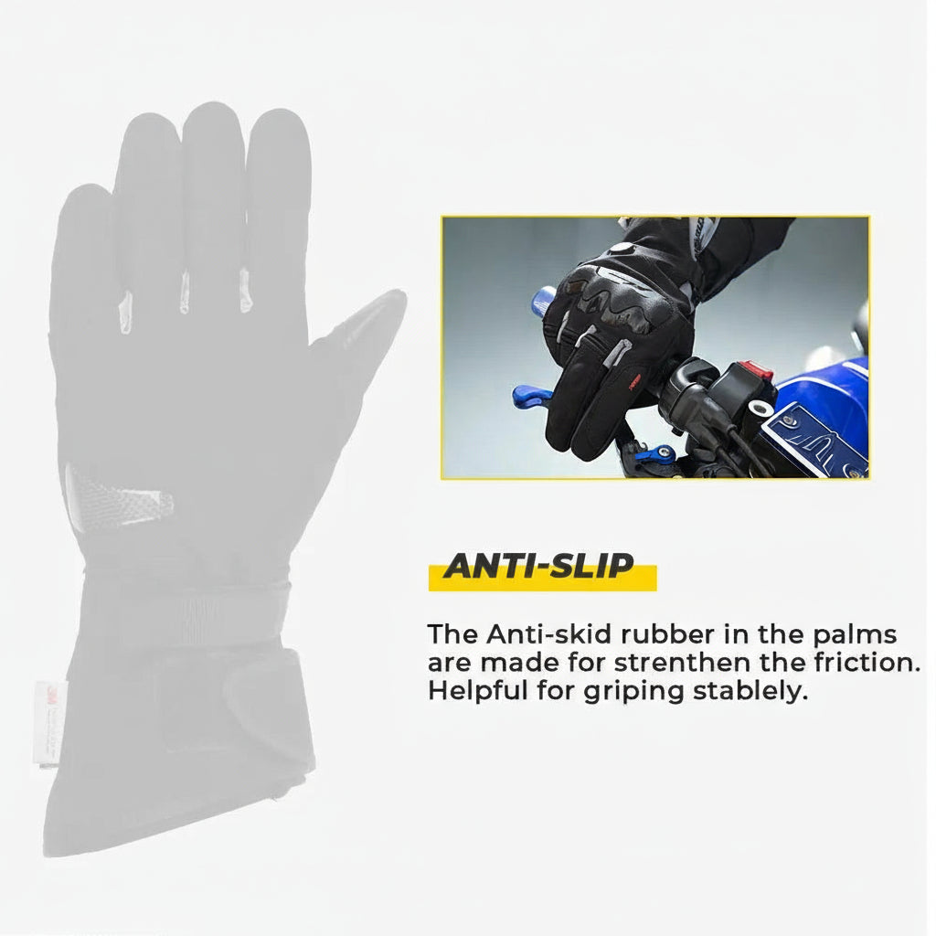 Waterproof Heated Ski Gloves with 2500mAh Rechargeable Battery