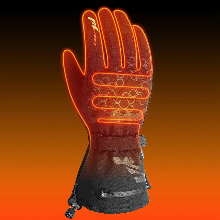 Waterproof Heated Ski Gloves with 2500mAh Rechargeable Battery