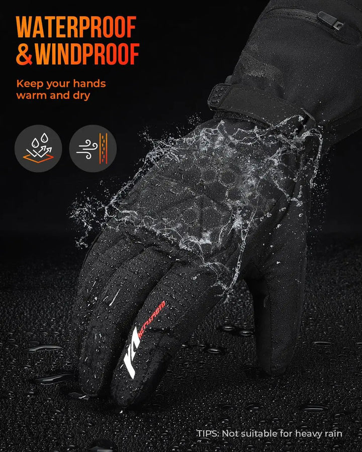 Waterproof Heated Ski Gloves with 2500mAh Rechargeable Battery