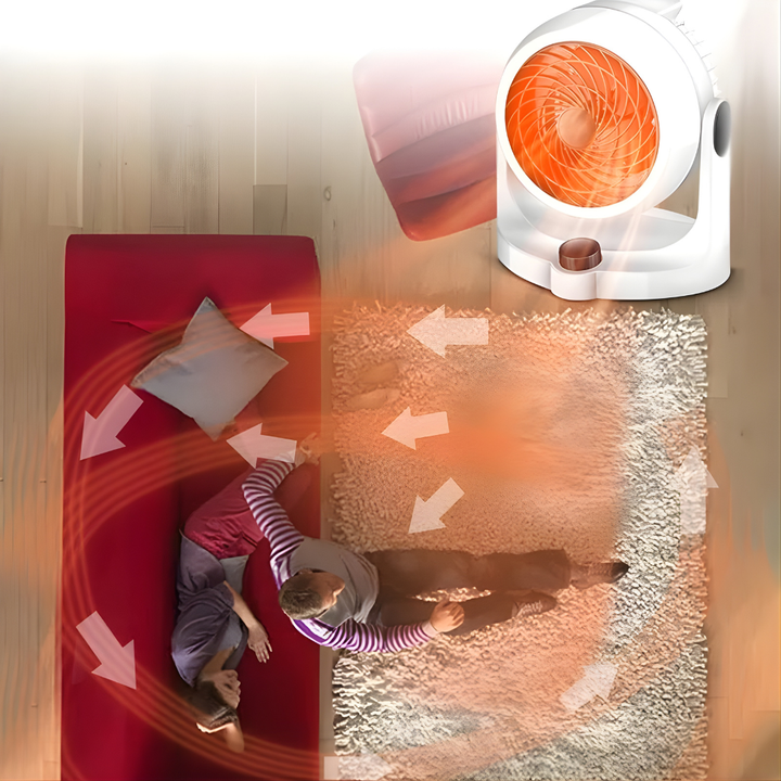 Portable Electric Fan Heater with Quiet Air Circulation