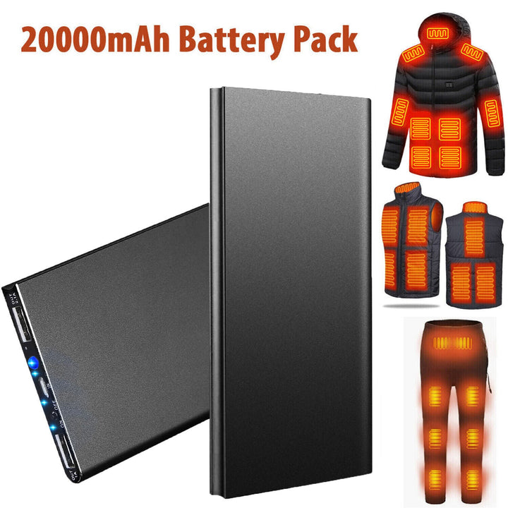 20000mAh Power Bank with 74W Output for Heated Jackets