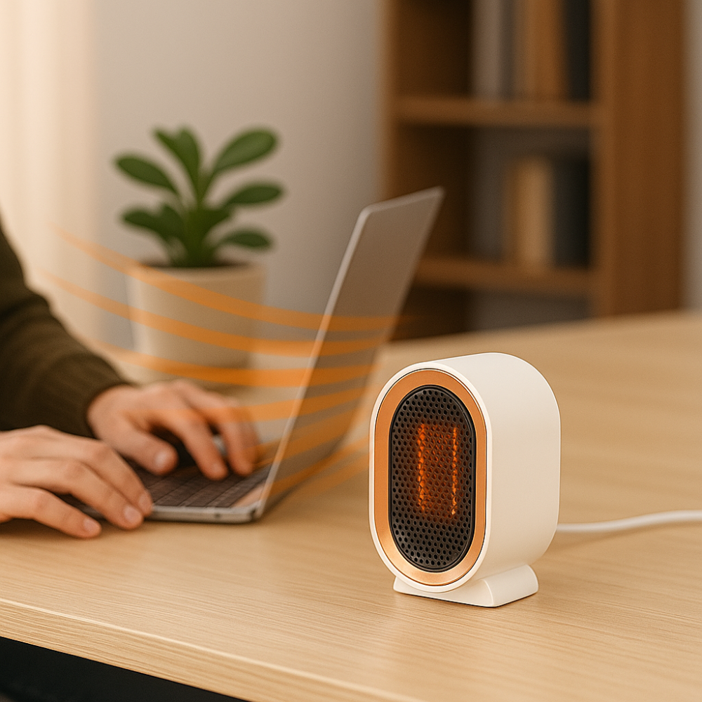 Portable Energy-Efficient Ceramic Fan Heater for 21–30 m² Rooms
