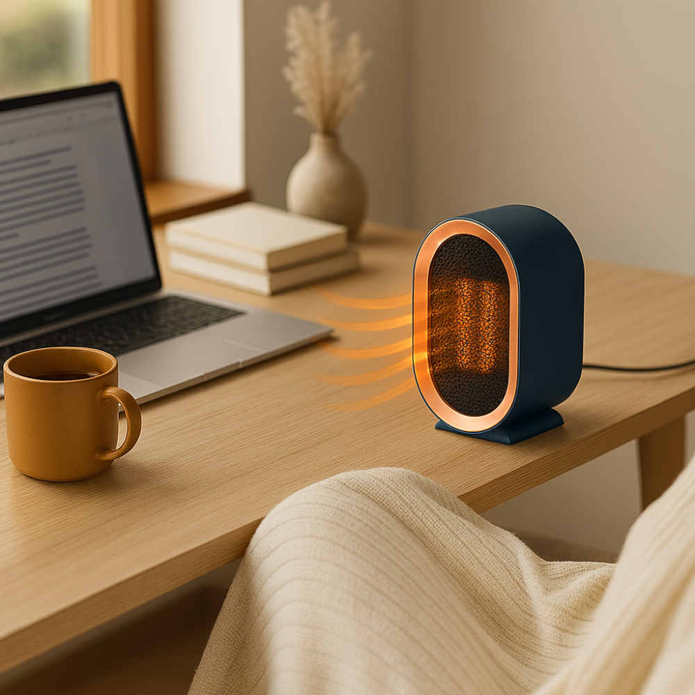 Portable Energy-Efficient Ceramic Fan Heater for 21–30 m² Rooms