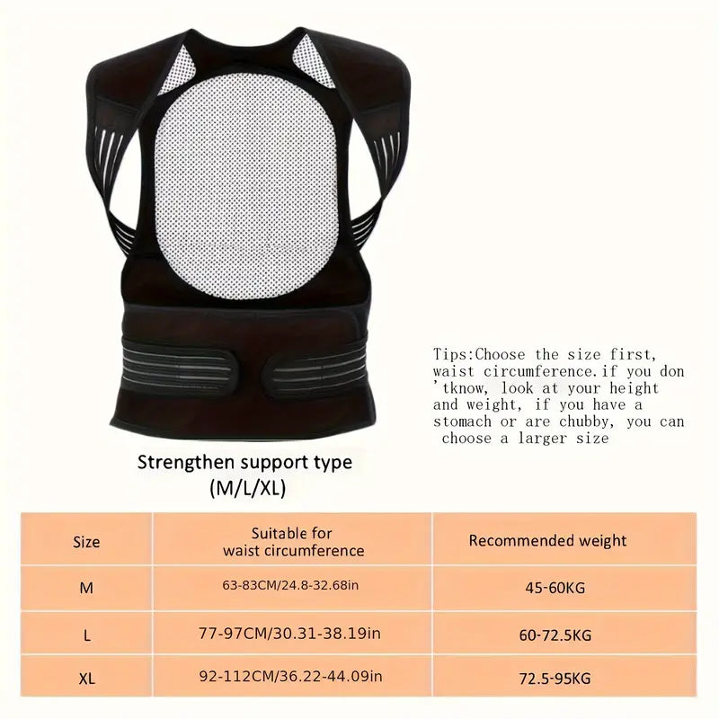 Back Support Band for Women | 108 Magnets with Infrared Heat | 5 ABS Support Plates, Breathable and Adjustable in 3 Sizes