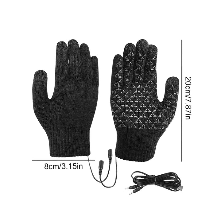 Heated Gloves FROSTIQ | USB Charging | Touchscreen &amp; Non-Slip | Winter Thermal Gloves for Outdoor &amp; Cycling
