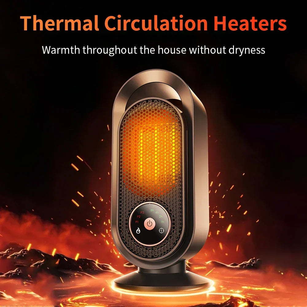 WarmBreeze Mini Heater – Portable 1000W Fan Heater for Desk and Room