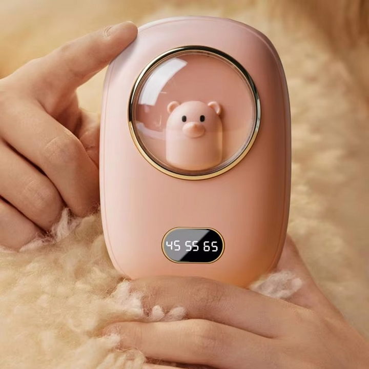 10000mAh Rechargeable Hand Warmer with Digital Display – Heat Hollow