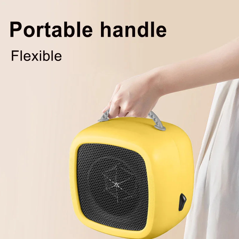 HeatEase | Mini Table Heater | Portable PTC Ceramic Heater | 14.2×14.1×10.1 cm | Quiet &amp; Energy Saving