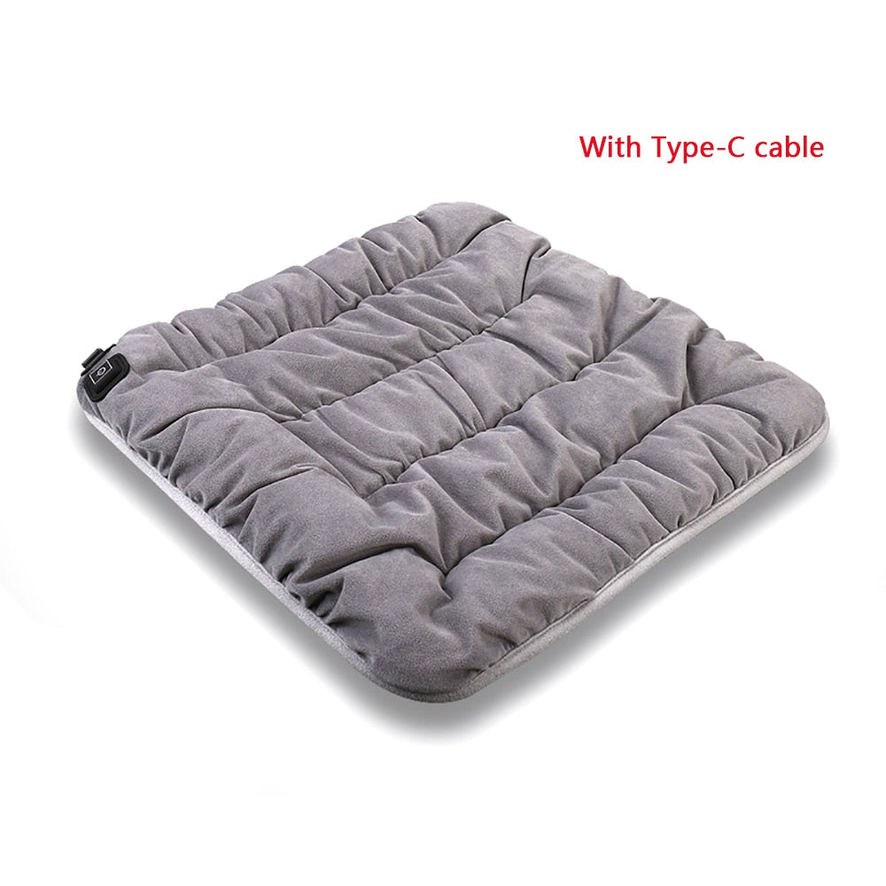 USB-C Heated Seat Pad, 45 x 45 cm, 3 Heat Levels – Heat Hollow