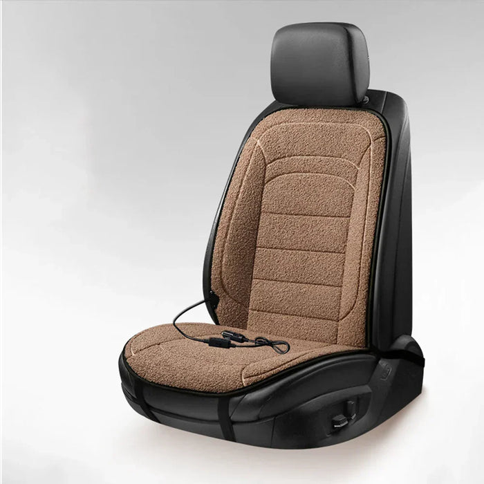 Heat Hollow™ Plush Heated Car Seat Pad with 2 Heat Settings
