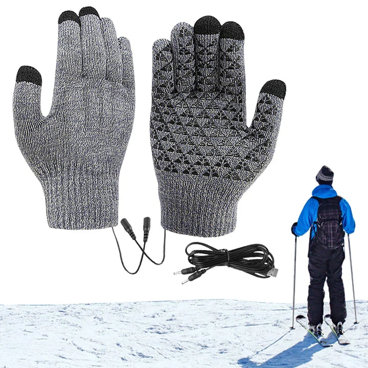 Heated Gloves FROSTIQ | USB Charging | Touchscreen &amp; Non-Slip | Winter Thermal Gloves for Outdoor &amp; Cycling