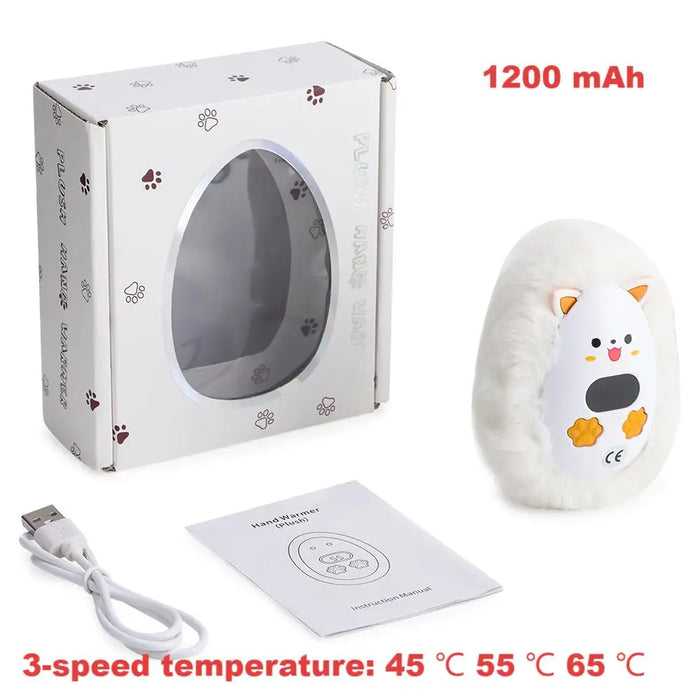 Heat Hollow™ Rechargeable Fox Hand Warmer with Digital Display