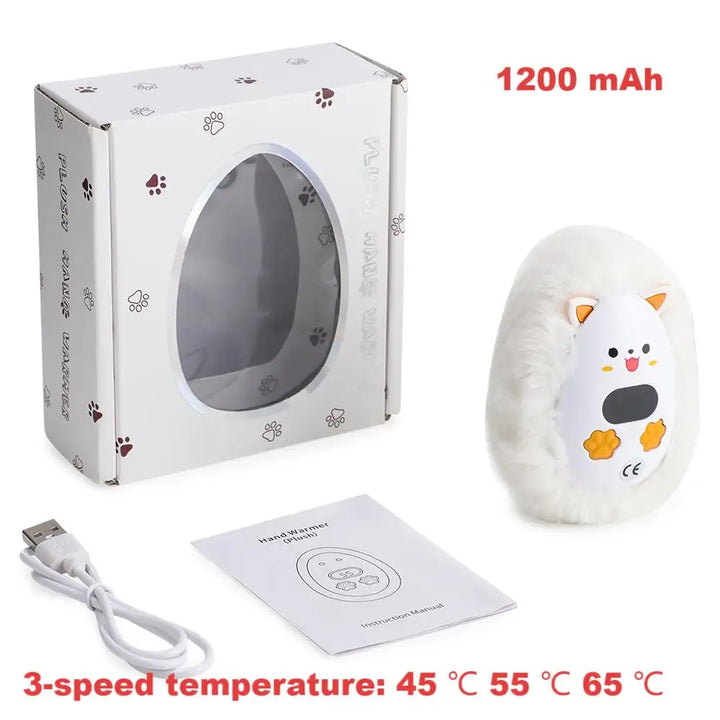 Heat Hollow™ Rechargeable Fox Hand Warmer with Digital Display
