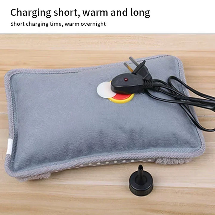 Electric Hot Water Bottle HeatDot 500 | 500W Quick Heating with EU Plug | Rechargeable Hand Warmer with Double Pocket | Safe Heat Source for Winter &amp; Office