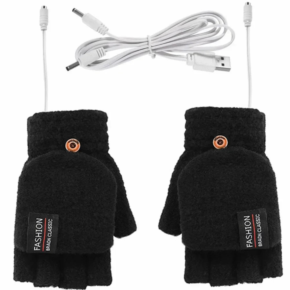 Knitted USB Heated Gloves With 3 Temperature Settings