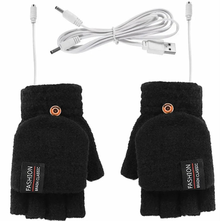 Knitted USB Heated Gloves With 3 Temperature Settings