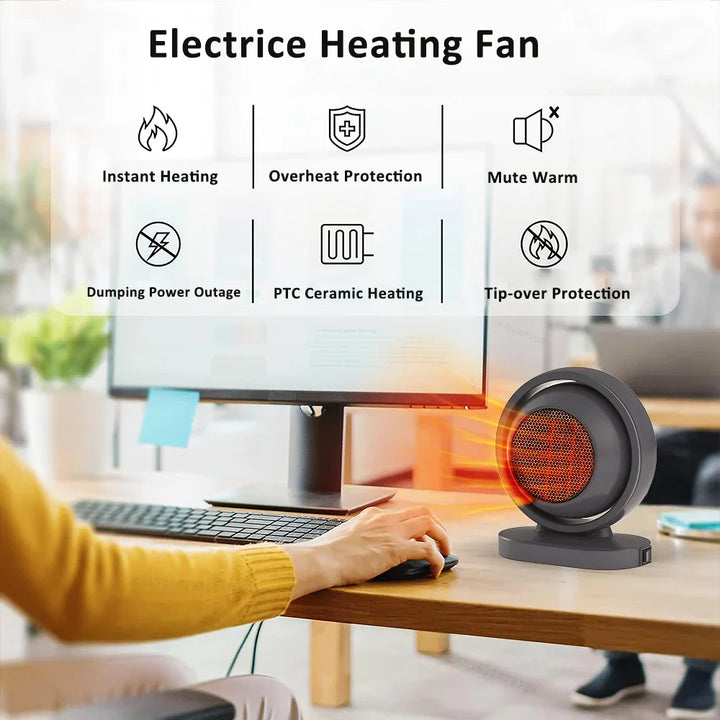 HotAir Mini PTC Heater | 380W | Overheat Protection &amp; Constant Temperature | Portable with EU Plug