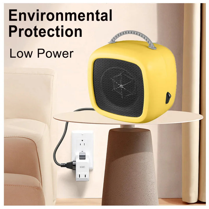 HeatEase | Mini Table Heater | Portable PTC Ceramic Heater | 14.2×14.1×10.1 cm | Quiet &amp; Energy Saving