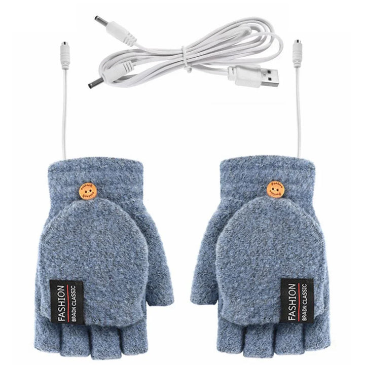 Knitted USB Heated Gloves With 3 Temperature Settings