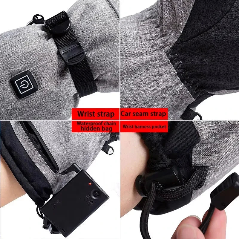 Heated Gloves ThermoRide | Waterproof &amp; Windproof | Electric Winter Gloves for Motorcycle, Bicycle &amp; Outdoor | Long-lasting Warmth