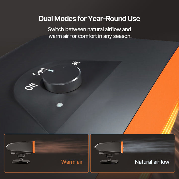 Car Windscreen Defroster Heater | 80°C Heating Power, 360° Adjustable, Quiet 20 dB | 12V/24V, Double Safety