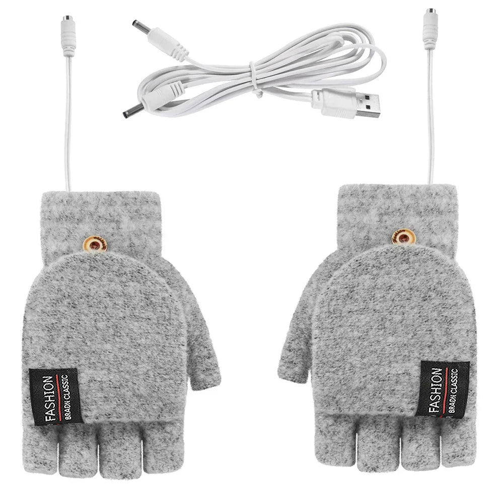 Knitted USB Heated Gloves With 3 Temperature Settings