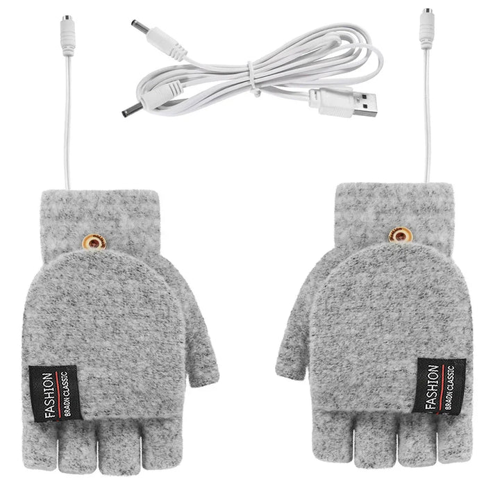 Knitted USB Heated Gloves With 3 Temperature Settings