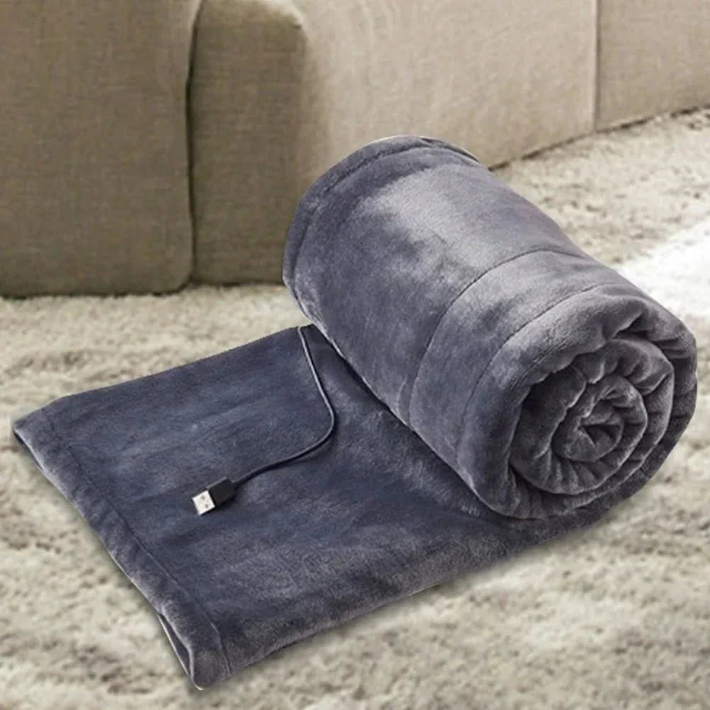 ElectricCuddle USB Heated Fleece Blanket – Portable &amp; Adjustable