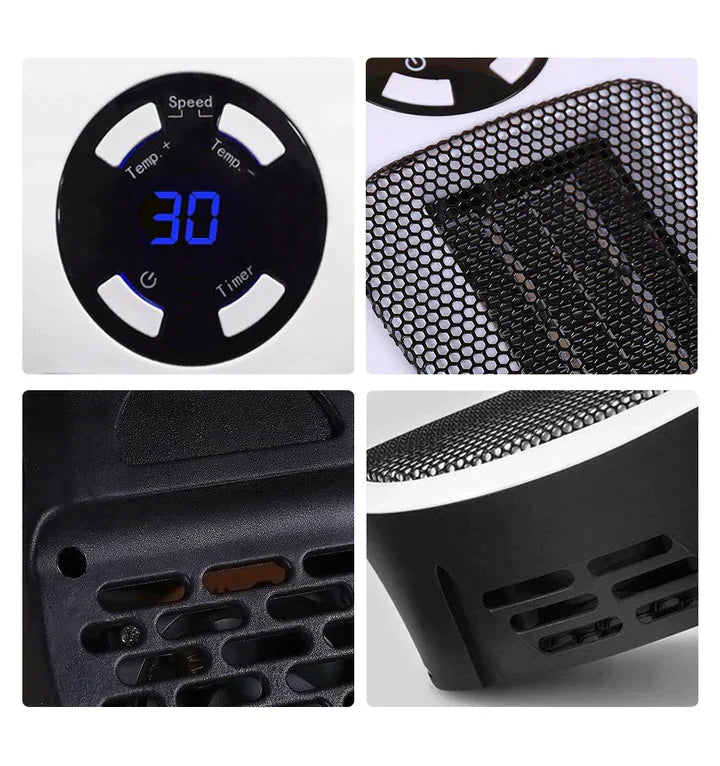 Electric Heater with Thermostat – Energy-Efficient Room Heating, Fast Heat-Up, Overheat Protection, Compact &amp; Portable