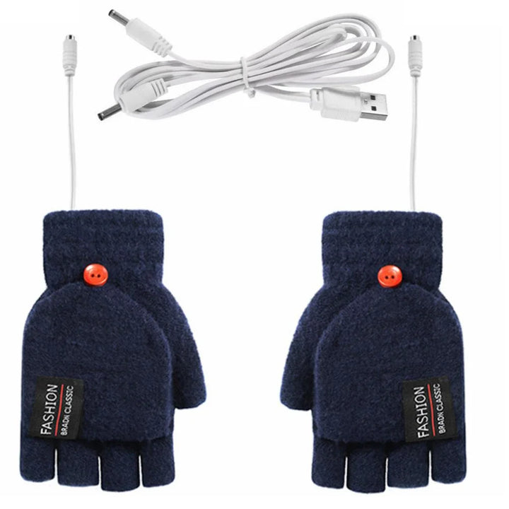 Knitted USB Heated Gloves With 3 Temperature Settings