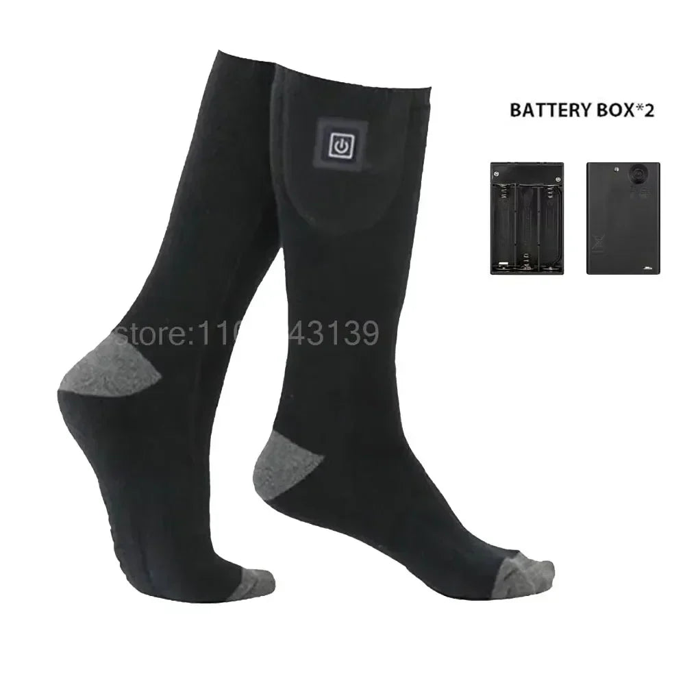 Battery-Powered Heated Socks Warming Toes and Soles