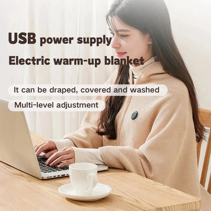 Heat Hollow™ Large Heated Wrap Scarf That Warms Up in Just 15 Seconds