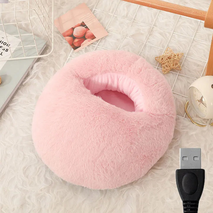 Heat Hollow™ Fluffy USB Foot Warmer Bootie With Soft Velvet Lining