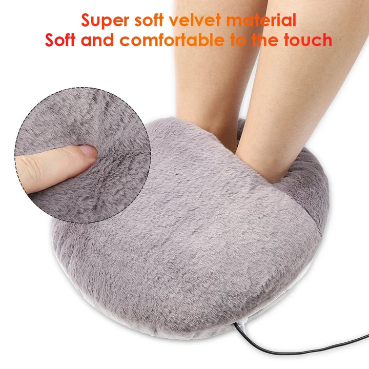 Heat Hollow™ Fluffy USB Foot Warmer Bootie With Soft Velvet Lining