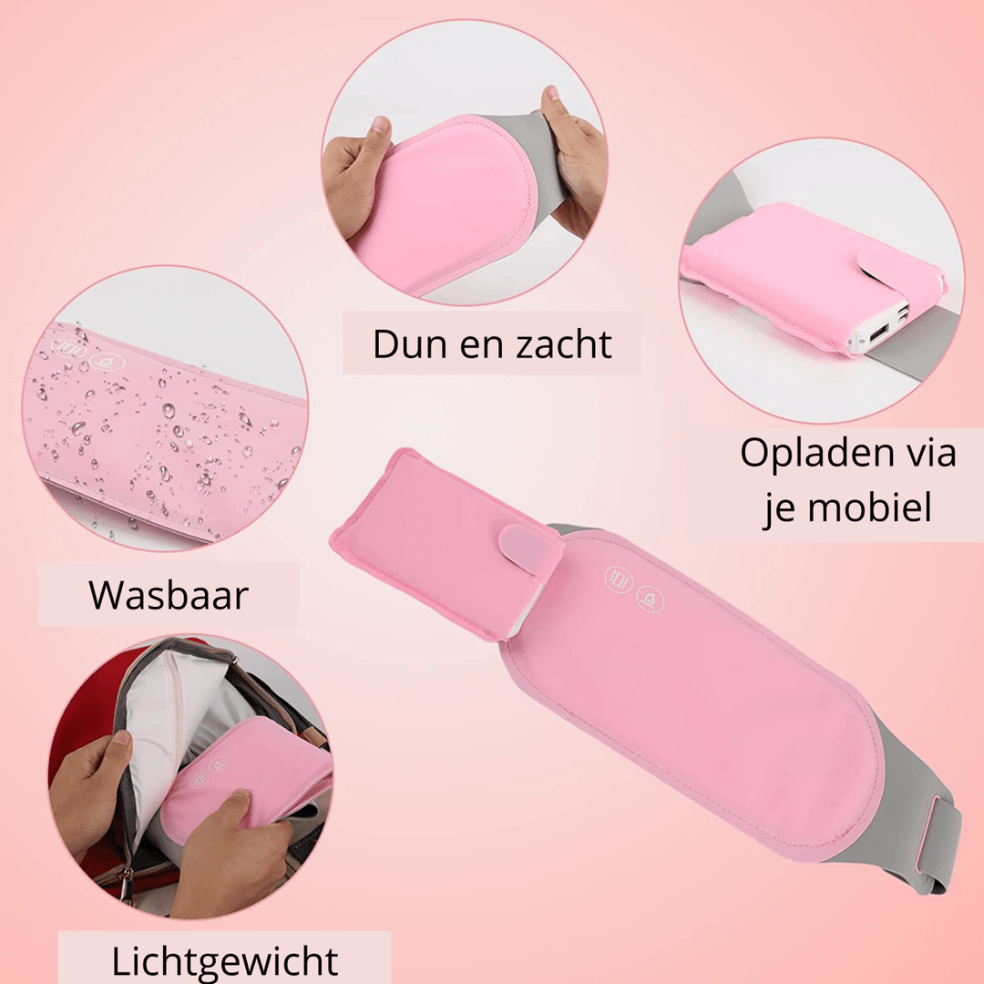 Rechargeable Heated Belly Wrap with Vibration – Heat Hollow
