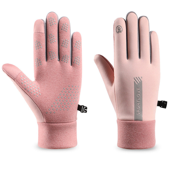 Heat Hollow Water Repellent Touchscreen Gloves, Fleece Lined