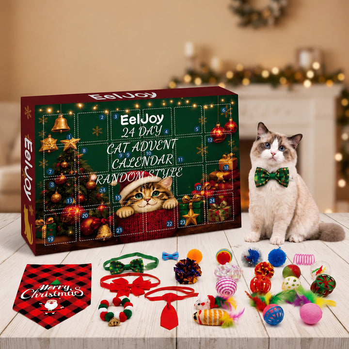 Christmas advent calendar for cats with toys