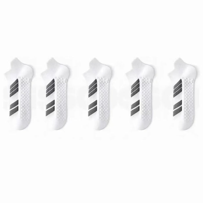 Heat Hollow Terry-Sole Sports Ankle Socks, Pack of 10 Pairs