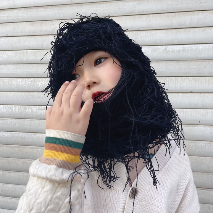 Knitted Camouflage Balaclava For Men And Women, Handmade