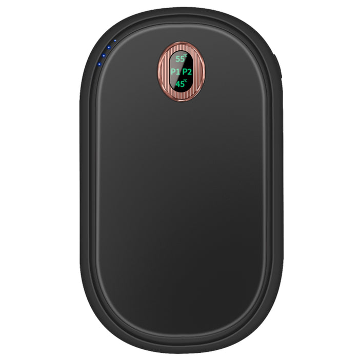 Heat Hollow Pebble Rechargeable Hand Warmer with Digital Display