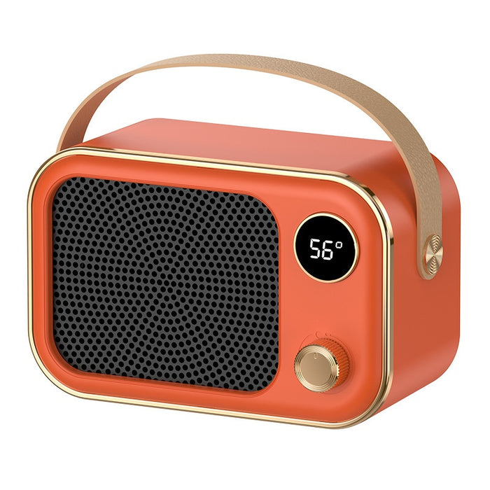 Heat Hollow Retro Radio Fan Heater with Digital Temperature Display