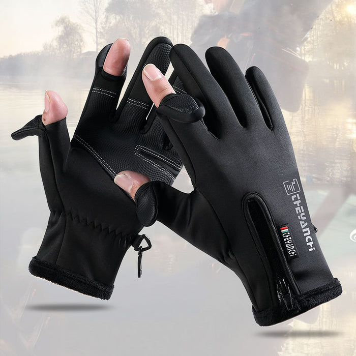 Heat Hollow Flip-Top Winter Gloves with Magnetic Fingertips