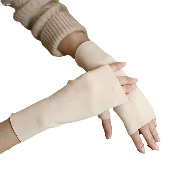 Heat Hollow Fingerless Hand Warmers with Thumb Hole
