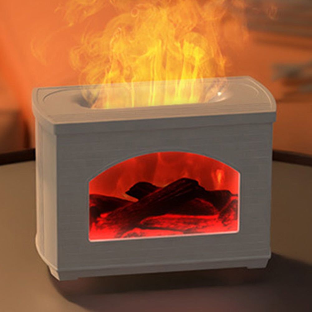 Simulated Fireplace Air Humidifier With Flame Effect, Aroma Diffuser