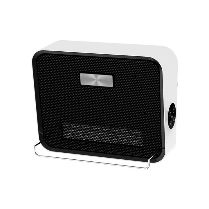 white wall-mounted bathroom fan heater
