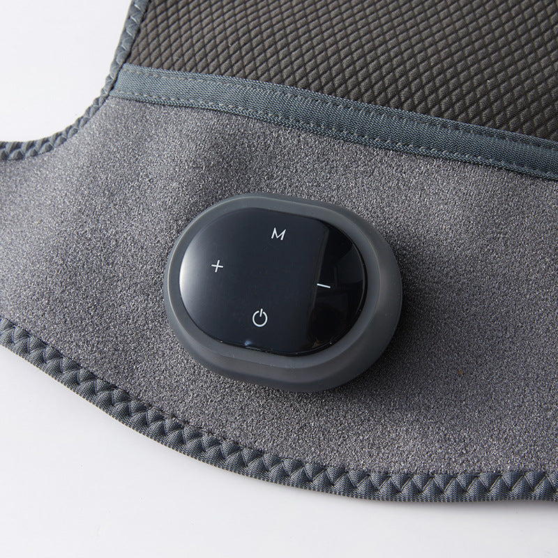 Grey heated knee wrap with LCD control