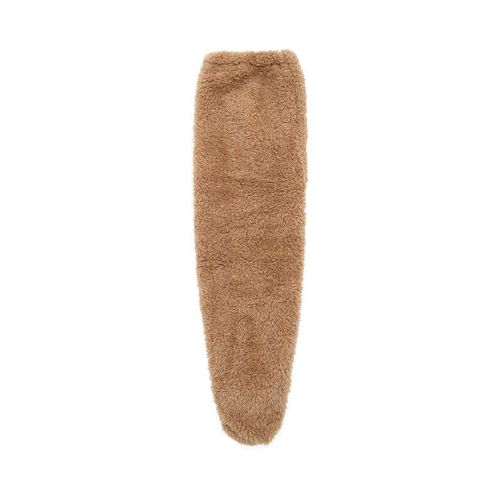 Fluffy Long Knee Warmer Socks with Open-Toe Design