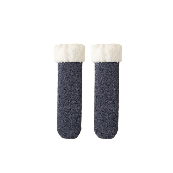 Fleece-lined heated socks with duck design